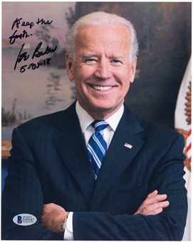Joe Biden Signed & Inscribed "Keep The Faith" 8x10 Photo (Beckett GEM MT 10)